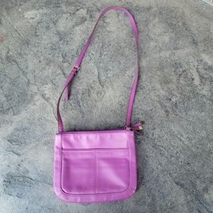 Tignanello Geniune Leather Fully Lined Purple Shoulder Bag